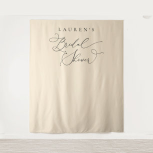 Champagne Beige Bridal Shower Photo Backdrop Tapestry