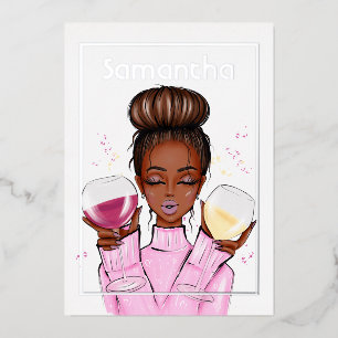 Champagne Birthday Party Foil Invitation