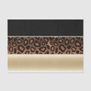 Champagne, Black and Jaguar Print Tissue Paper