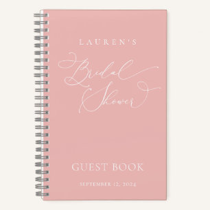 Champagne Blush Modern Bridal Shower Guest Book
