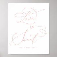 Champagne Blush Pink Love is Sweet Dessert Bar