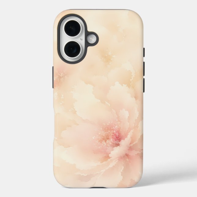 Champagne Blush Watercolor Flower Case-Mate iPhone Case (Back)