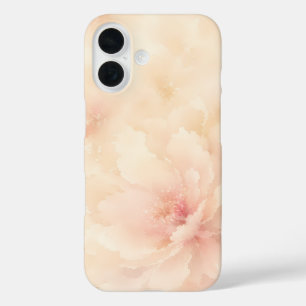 Champagne Blush Watercolor Flower iPhone 16 Case