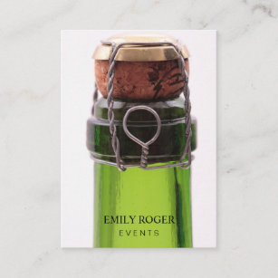 Champagne Bottle Business Card