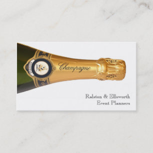 Champagne Bottle Business Cards