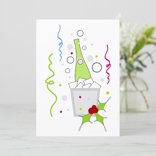 Champagne Bottle Ice Bucket Celebration Invitation (Creator Uploaded)