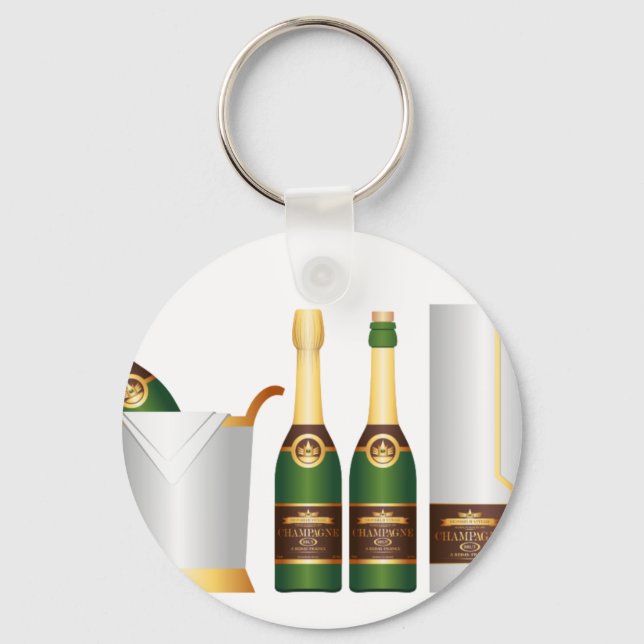 champagne bottles key ring (Front)