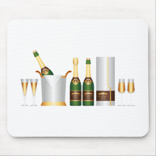 champagne bottles mouse pad