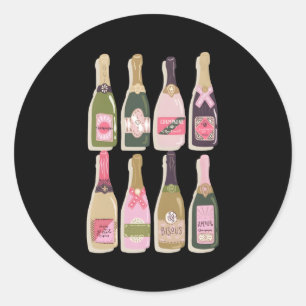 Champagne Bottles New Year Eves 2022 Py Classic Round Sticker