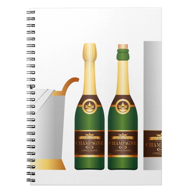 champagne bottles notebook (Front)