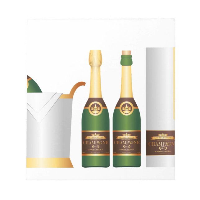 champagne bottles notepad (Front)
