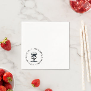 Champagne Bow Napkin