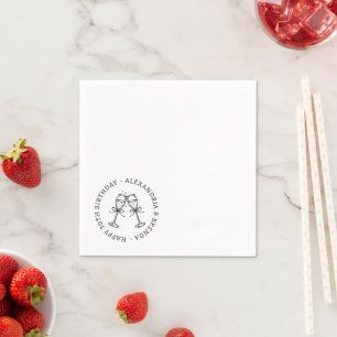 Champagne Bow Napkin