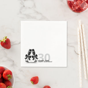 Champagne Bow Napkin