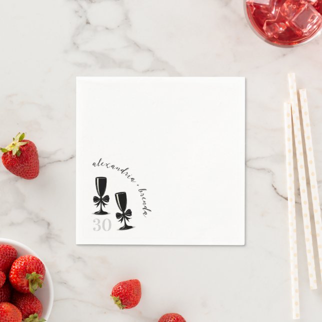 Champagne Bow Napkin (Insitu)