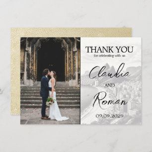 Champagne Brazil Passport Thank You Card