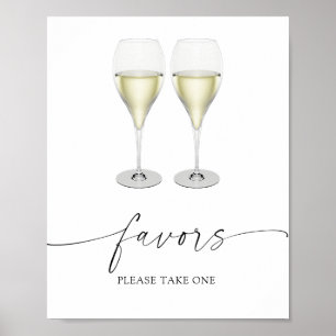 Champagne - bridal favours please take one poster