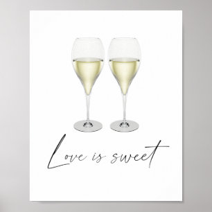 Champagne bridal - love is sweet take a treat poster