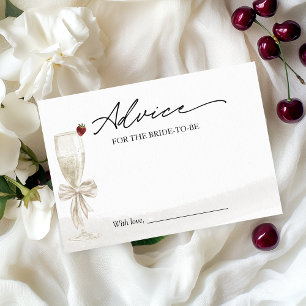 Champagne Bridal Shower Advice for the Bride Card