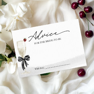 Champagne Bridal Shower Advice for the Bride Card