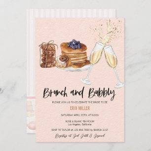Champagne Bridal Shower   Brunch Invitations