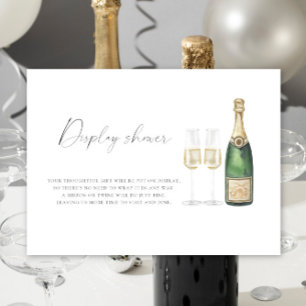 Champagne Bridal shower - Display shower Enclosure Card