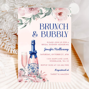 Champagne Brunch And Bubbly Bridal Shower Invitation