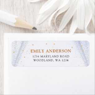 Champagne Brunch and Bubbly Bridal Shower Return Address Label