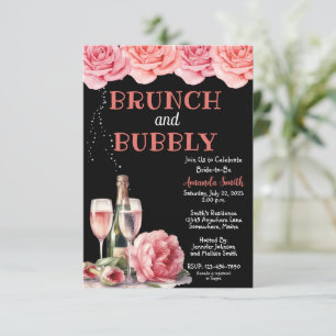 Champagne Brunch Bubbly Bridal Invitations