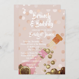 Champagne Brunch & Bubbly Bridal Shower Invitation