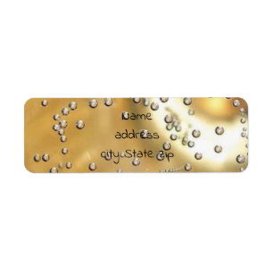 Champagne bubbles 2 return address label