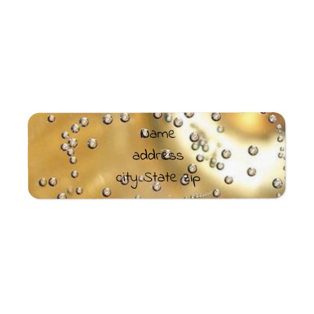 Champagne bubbles 2 return address label (Front)