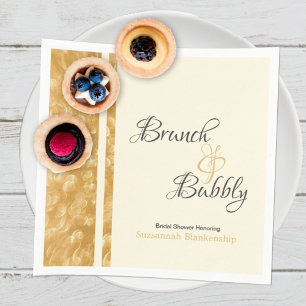 Champagne Bubbles Brunch Bubbly Bridal Shower Napkin