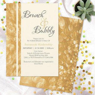 Champagne Bubbles Brunch Bubbly Invitation