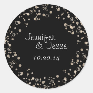 Champagne Bubbles Envelope Sticker Seal