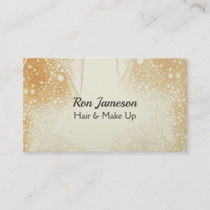 Champagne Bubbles Gold Tan Business Card