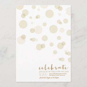Champagne Bubbles - New Years Eve Party Invitation