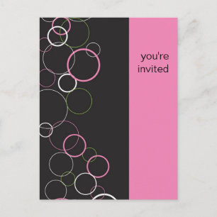 Champagne Bubbles on Black Postcard