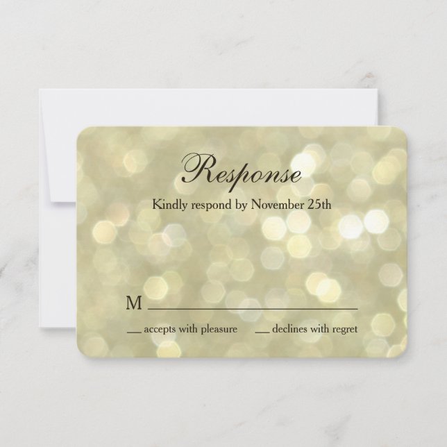 Champagne Bubbles RSVP Card (Front)