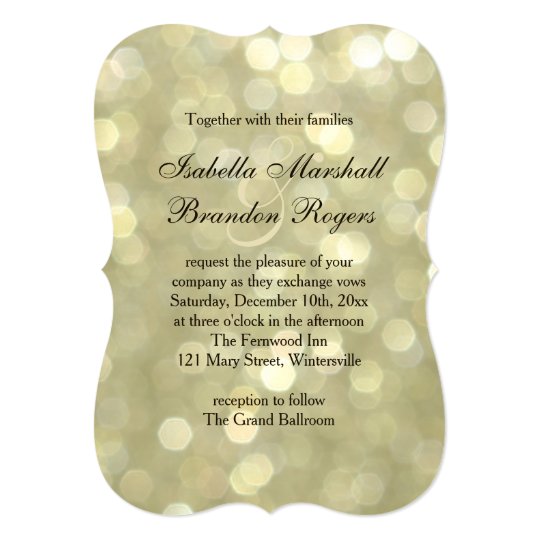 Champagne Bubbles Wedding Invitation