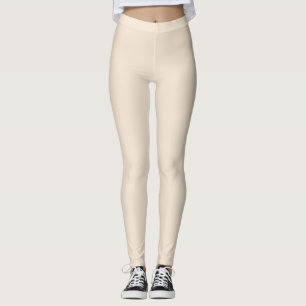 Champagne Buff Off-white Solid Colour SW 0045 Leggings