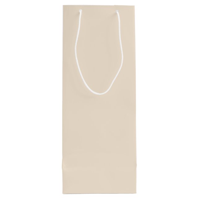 Champagne Buff Off-white Solid Colour SW 0045 Wine Gift Bag (Back)