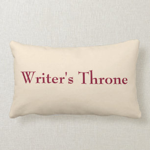 Champagne burgundy writer's cushion, writer's gift lumbar cushion