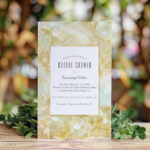 Champagne Burst Crystal Bridal Shower Invitation