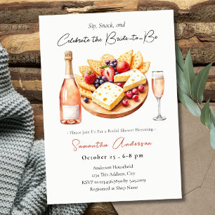 Champagne & Charcuterie Bridal Shower Sip, Snack Invitation