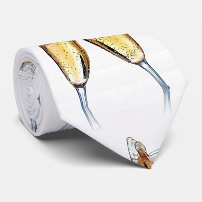 ***CHAMPAGNE CHRISTMAS & NEW YEAR*** TIE (Rolled)