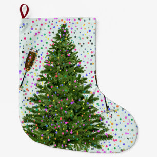 champagne christmas tree large christmas stocking