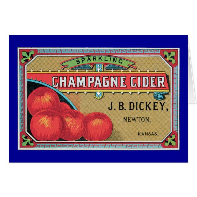 Champagne Cider Vintage Apple Crate Art (Front Horizontal)