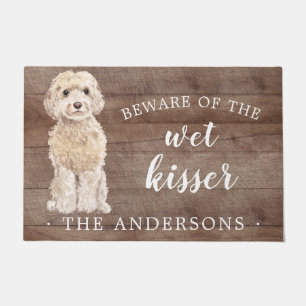 Champagne Cockapoo Dog Personalised Door Mat