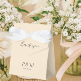 Champagne Colour Personalised Monogram Wedding Favour Box